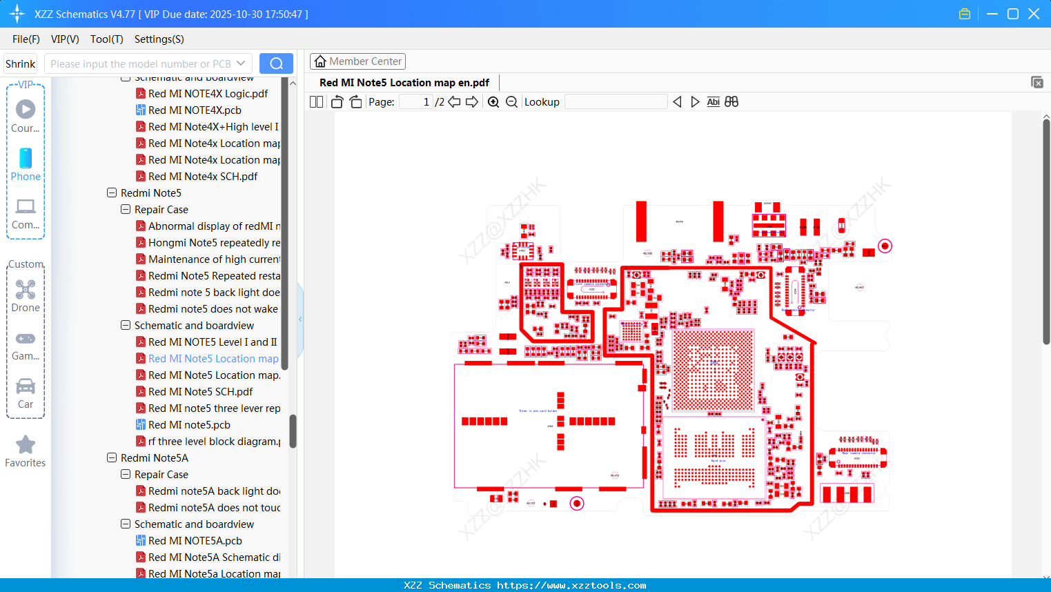 Xiaomi Redmi Note5 Location Map En